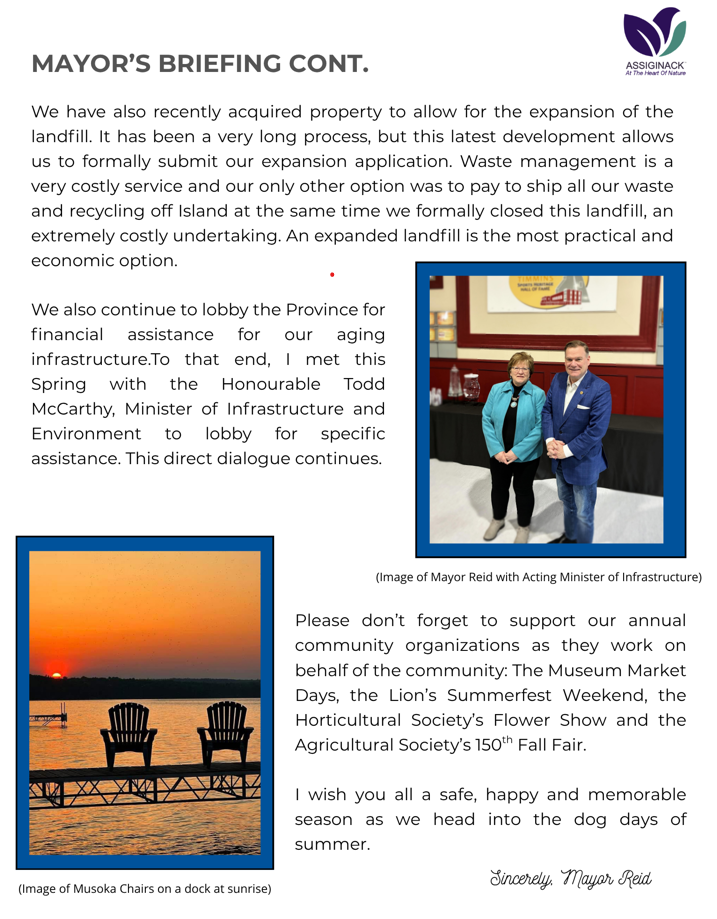 page 2 of newsletter